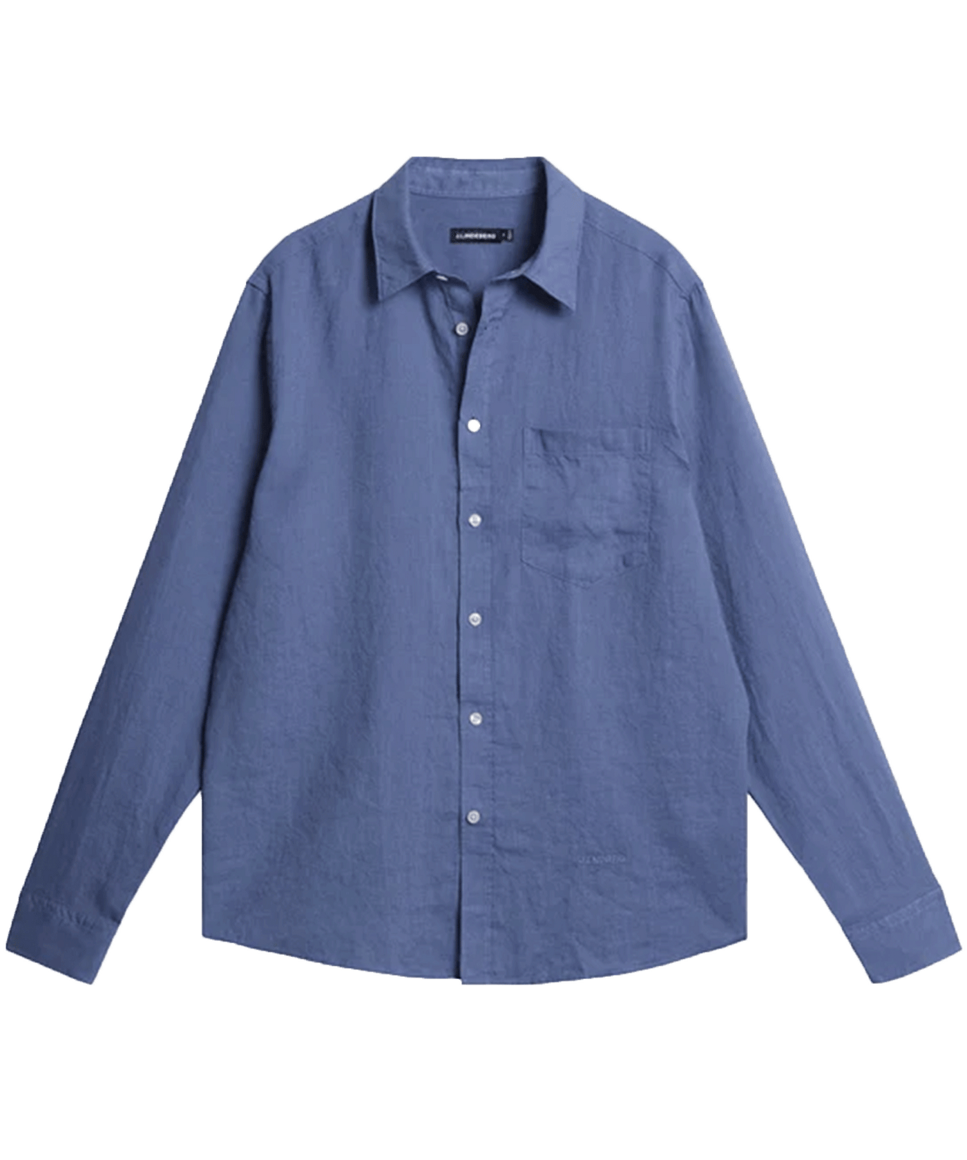 J Lindeberg - Reg Ls Clean - Linen Shirt - O206 Bijou Blue