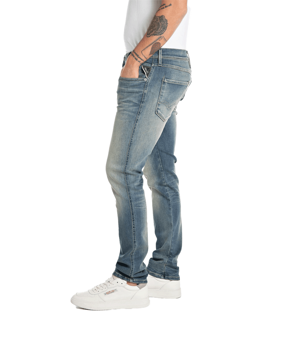 Replay Grover Heren Jeans Regular Fit Slim Denim Broek Met Stretch