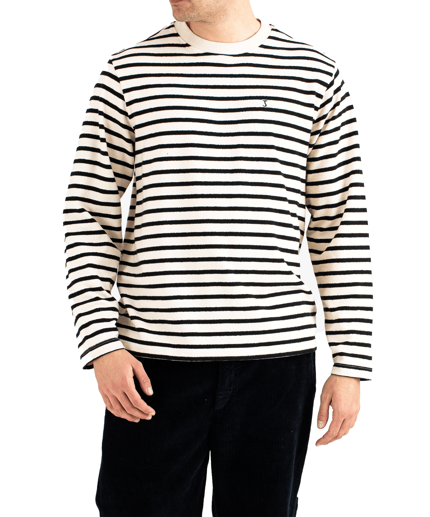 Butcher of Blue - M2313009 - Striped Crew - 998 Montego Black