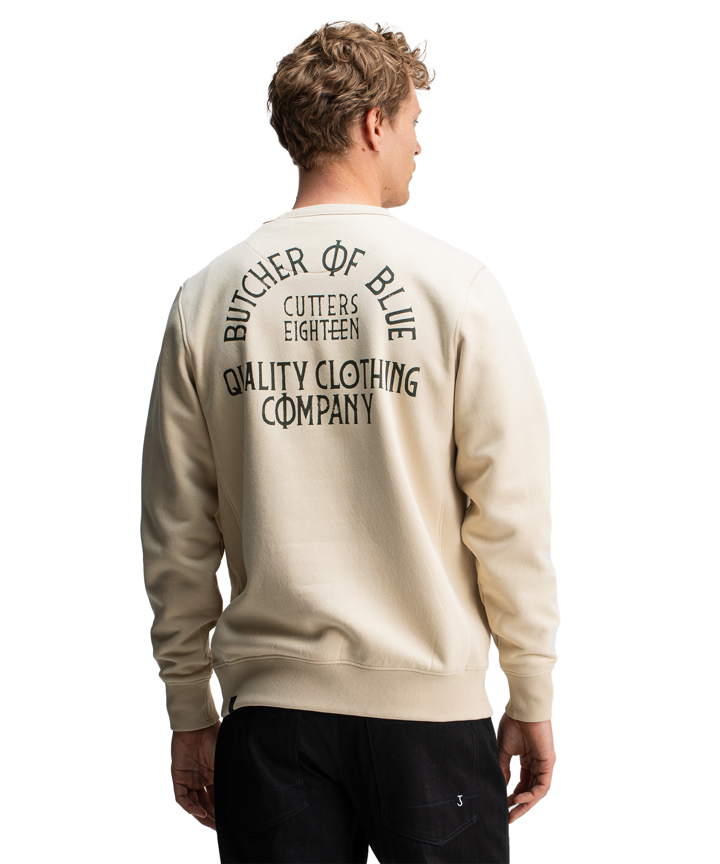 Butcher of Blue - M2523008 - Army Frat Crew - 618 Beige Grey