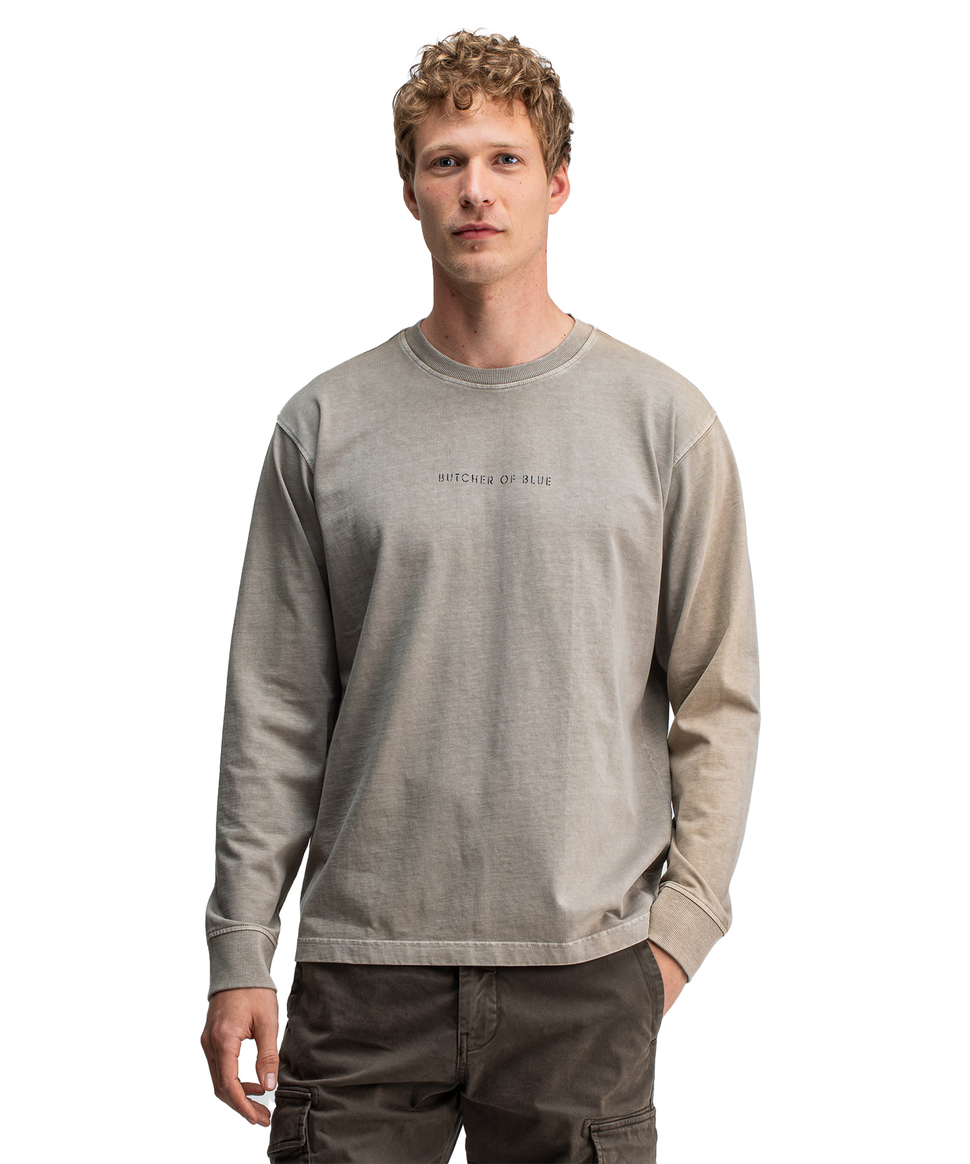 Butcher of Blue - M2522011 - Army Qcc Loose Ls T-shirt - 970 Slate