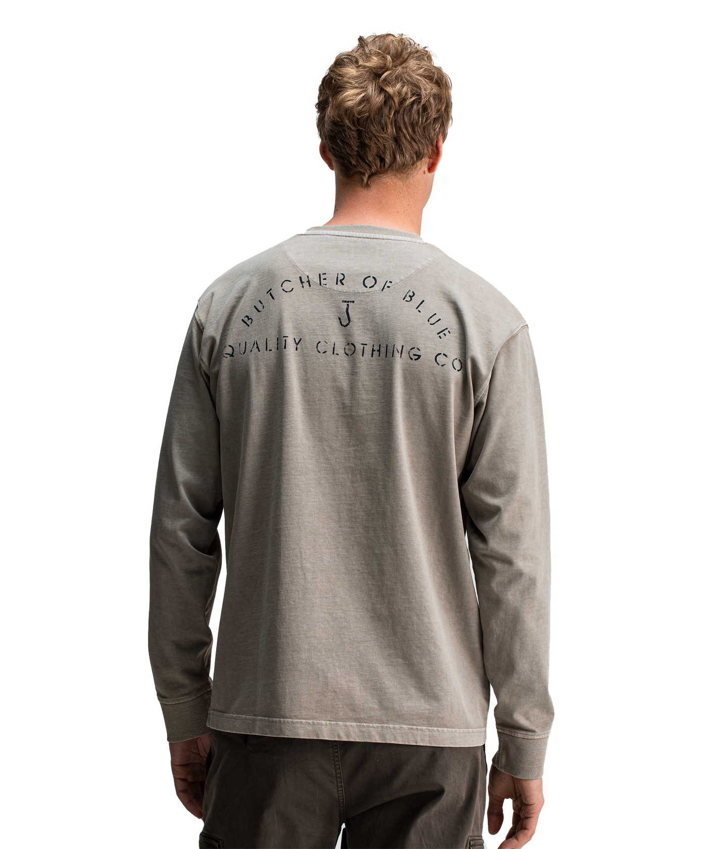 Butcher of Blue - M2522011 - Army Qcc Loose Ls T-shirt - 970 Slate