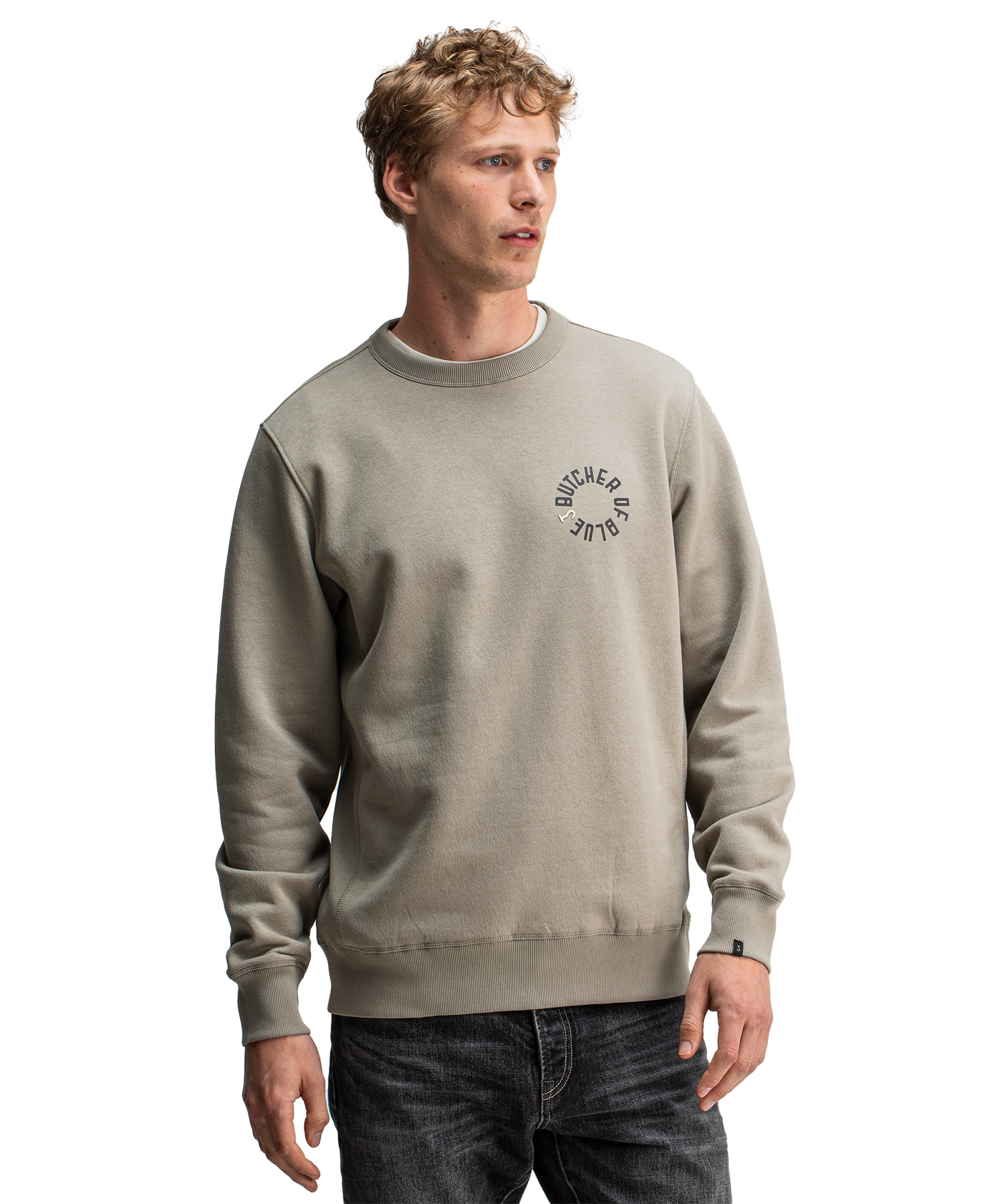 Butcher of Blue - M2523013 - Army Circle Crew - 970 Slate Grey