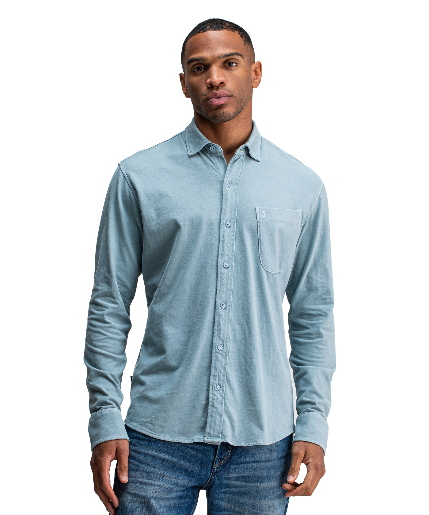 Butcher of Blue - M2524035 - Aidan Peached Shirt - 823 Horizon Blue