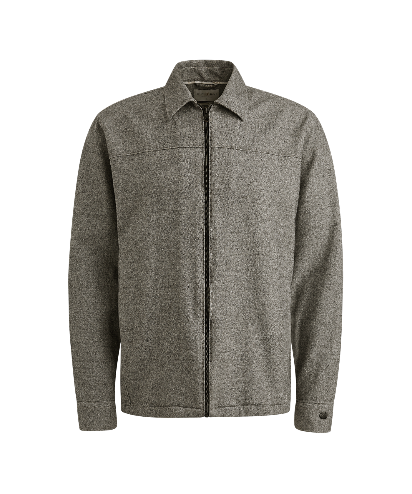 Cast Iron - Csi2510262 - Ls Wool Shirt - 9159 Black Sand