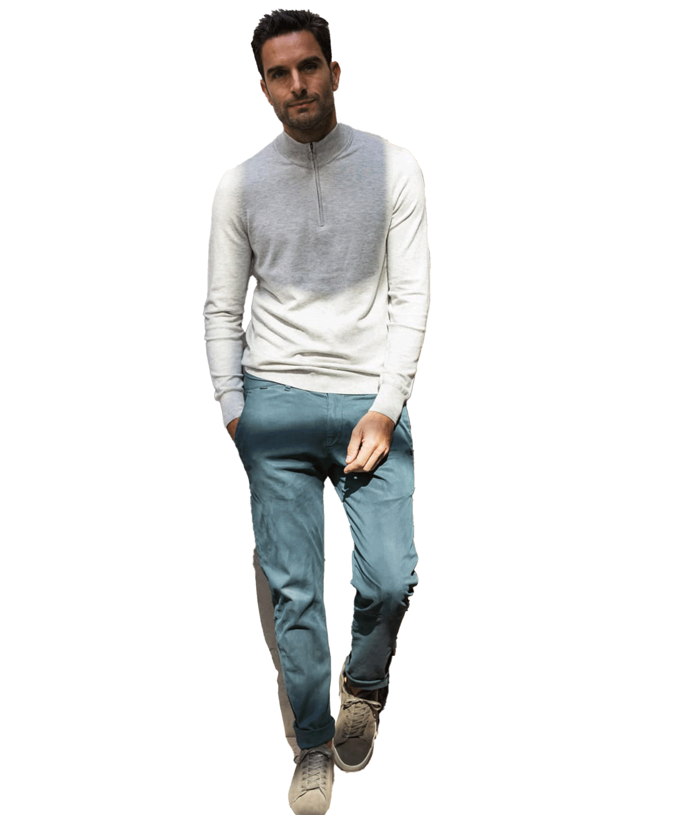 Kollekt - 6211-004 - Merino Half Zip - 004 Alphine White