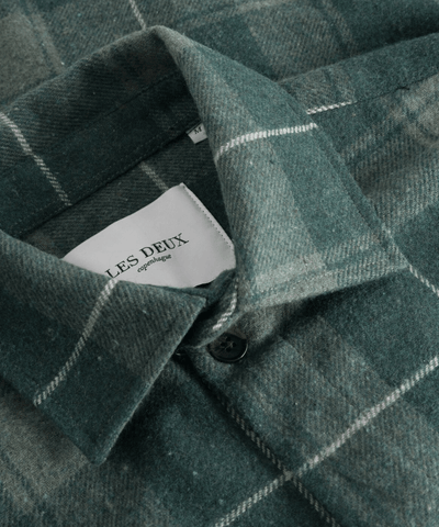 Les Deux - Ldm410137 - Lennon Check Shirt - Olive Night