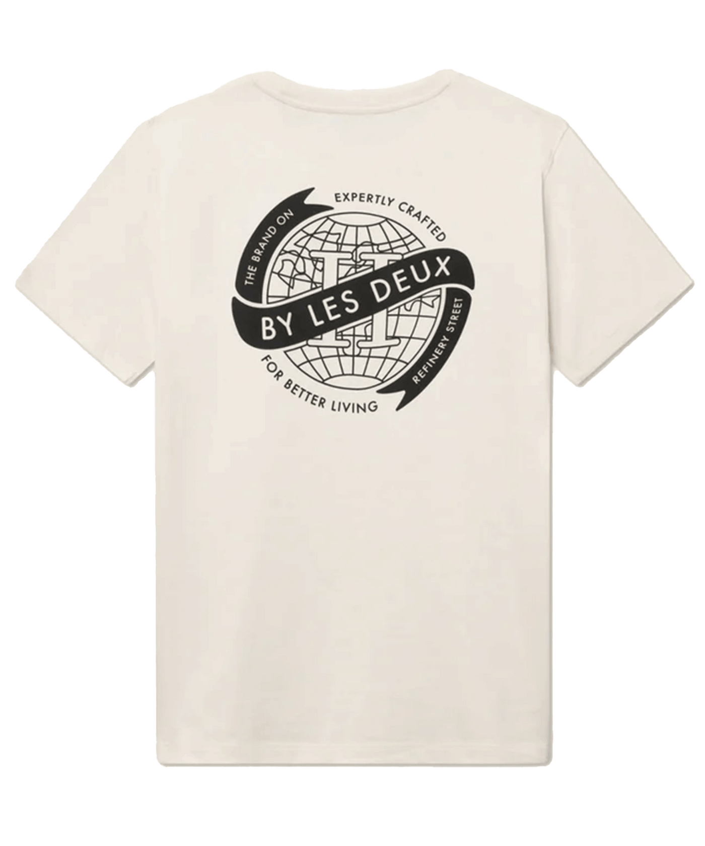 Les Deux - Ldm101164 - Globe T-shirt - Ivory/black