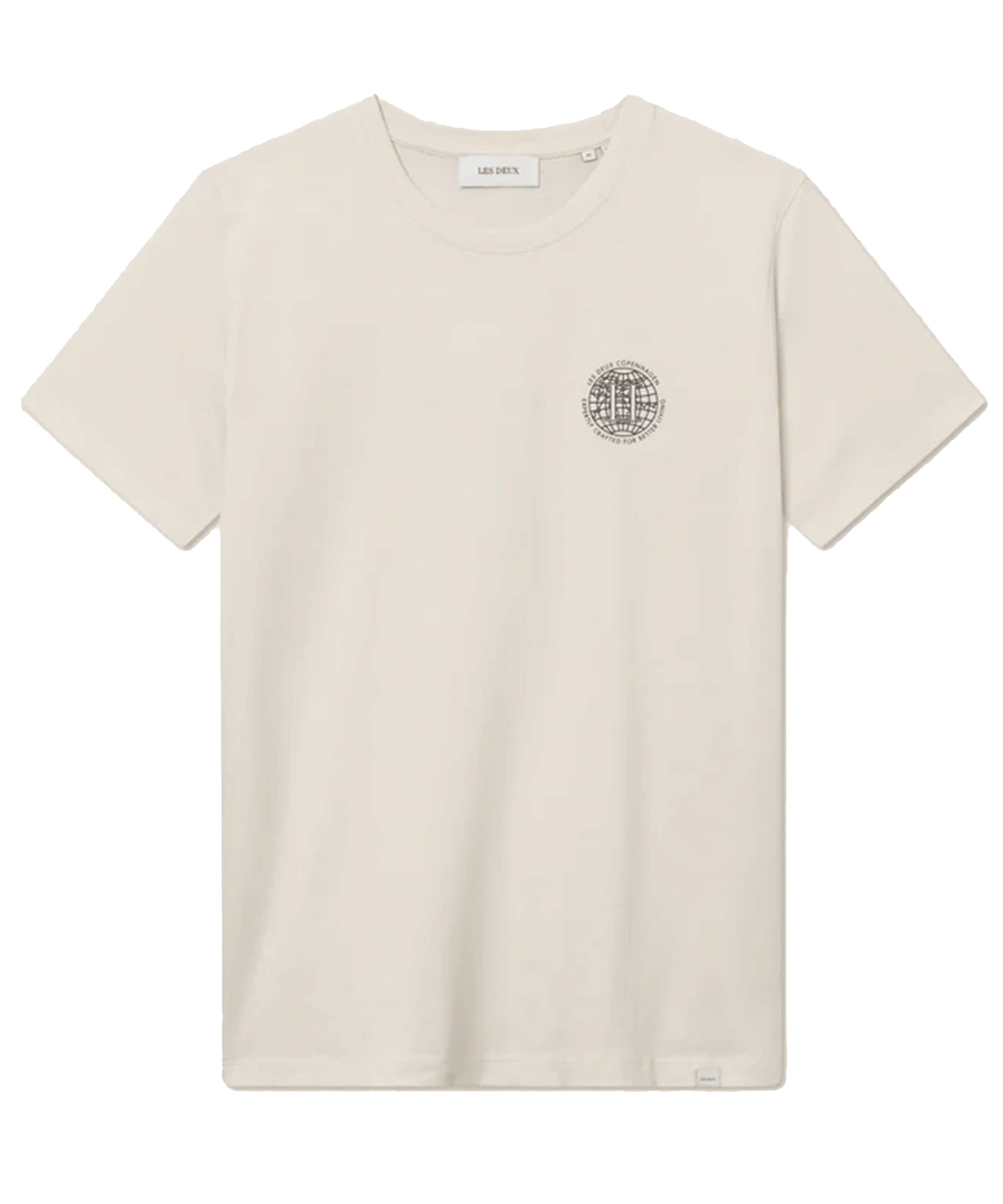 Les Deux - Ldm101164 - Globe T-shirt - Ivory/black