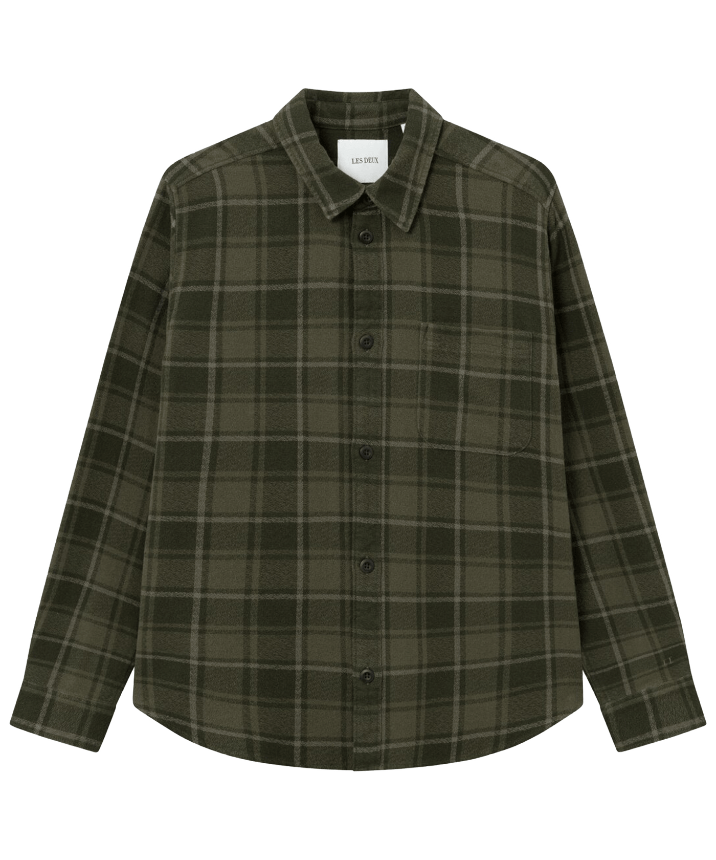 Les Deux - Ldm410181 - Kash Check Shirt - Olive Night