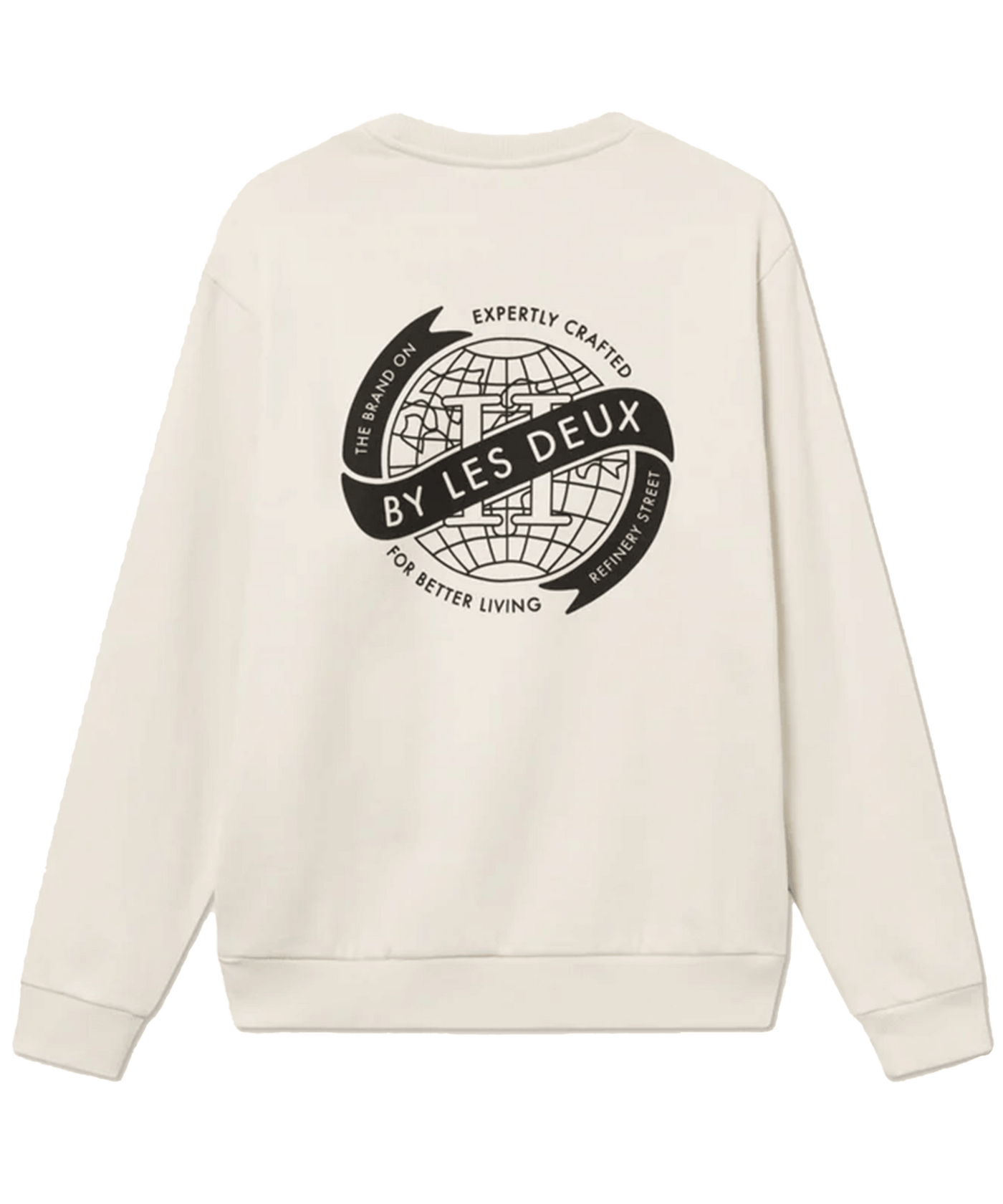 Les Deux - Ldm200150 - Globe Sweatshirt - Ivory/black