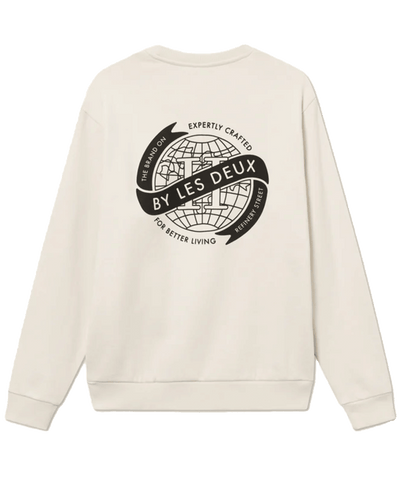 Les Deux - Ldm200150 - Globe Sweatshirt - Ivory/black