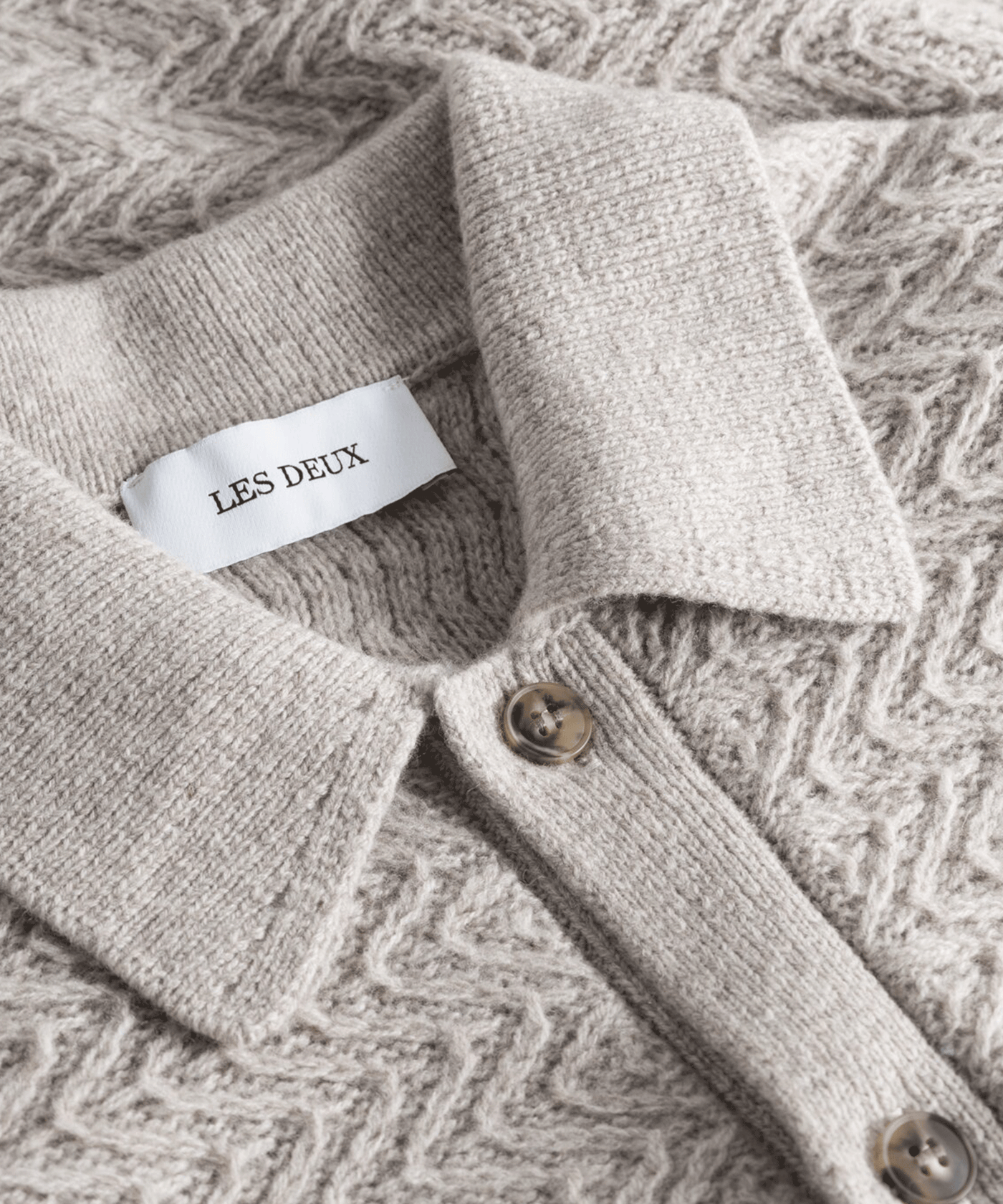 Les Deux - Ldm410185 - Finnegan Knit Shirt - Oatmeal