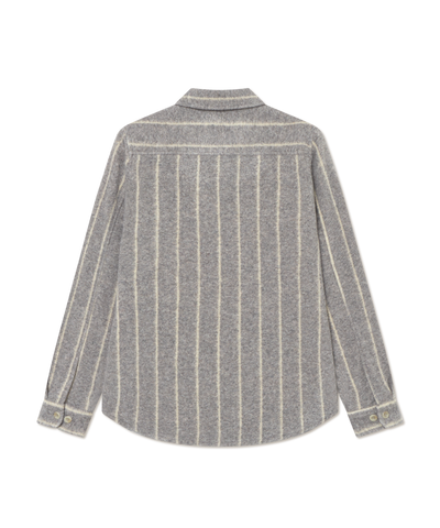 Les Deux - 1000558 - Lennon Wool Pinstripe Overshirt - Grey