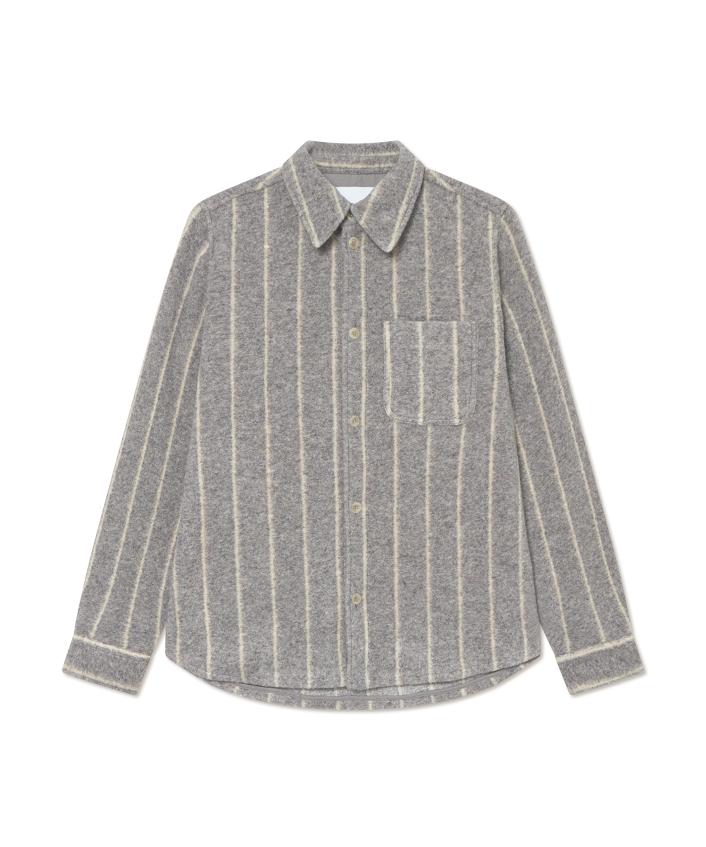 Les Deux - 1000558 - Lennon Wool Pinstripe Overshirt - Grey