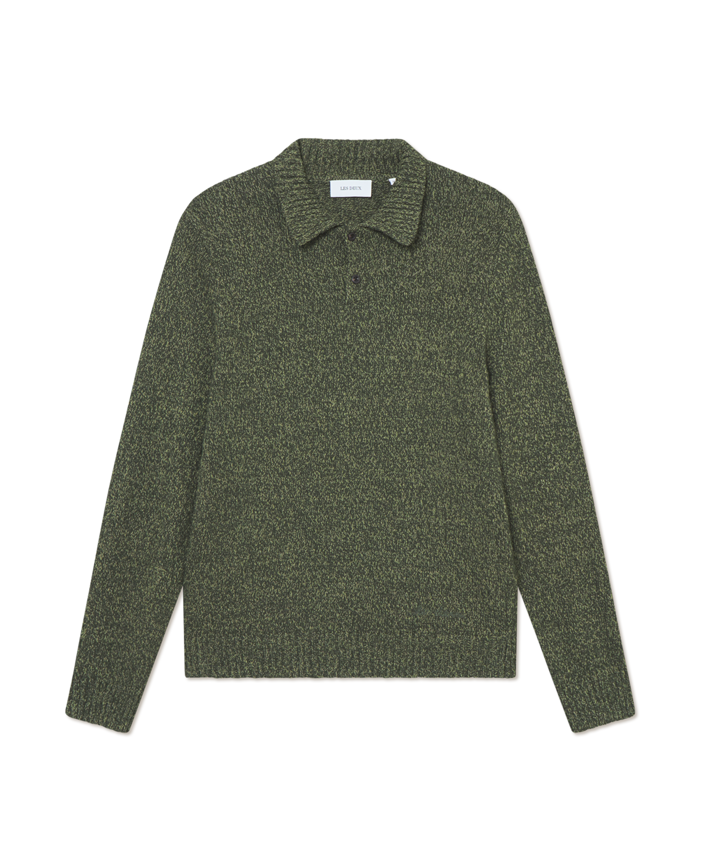 Les Deux - 1000556 - Billy Mouline Knitted Polo - Woodbine