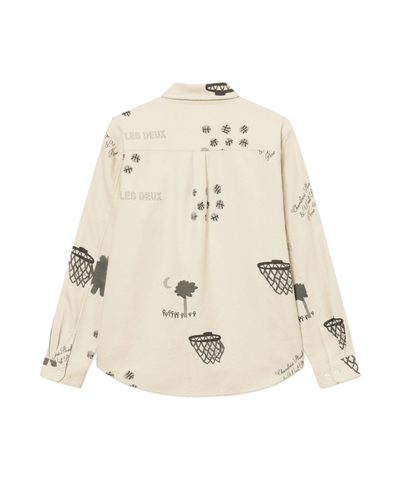 Les Deux - Ldm410210 - Karl Aop Shirt 2.0 -  Ivory/grey