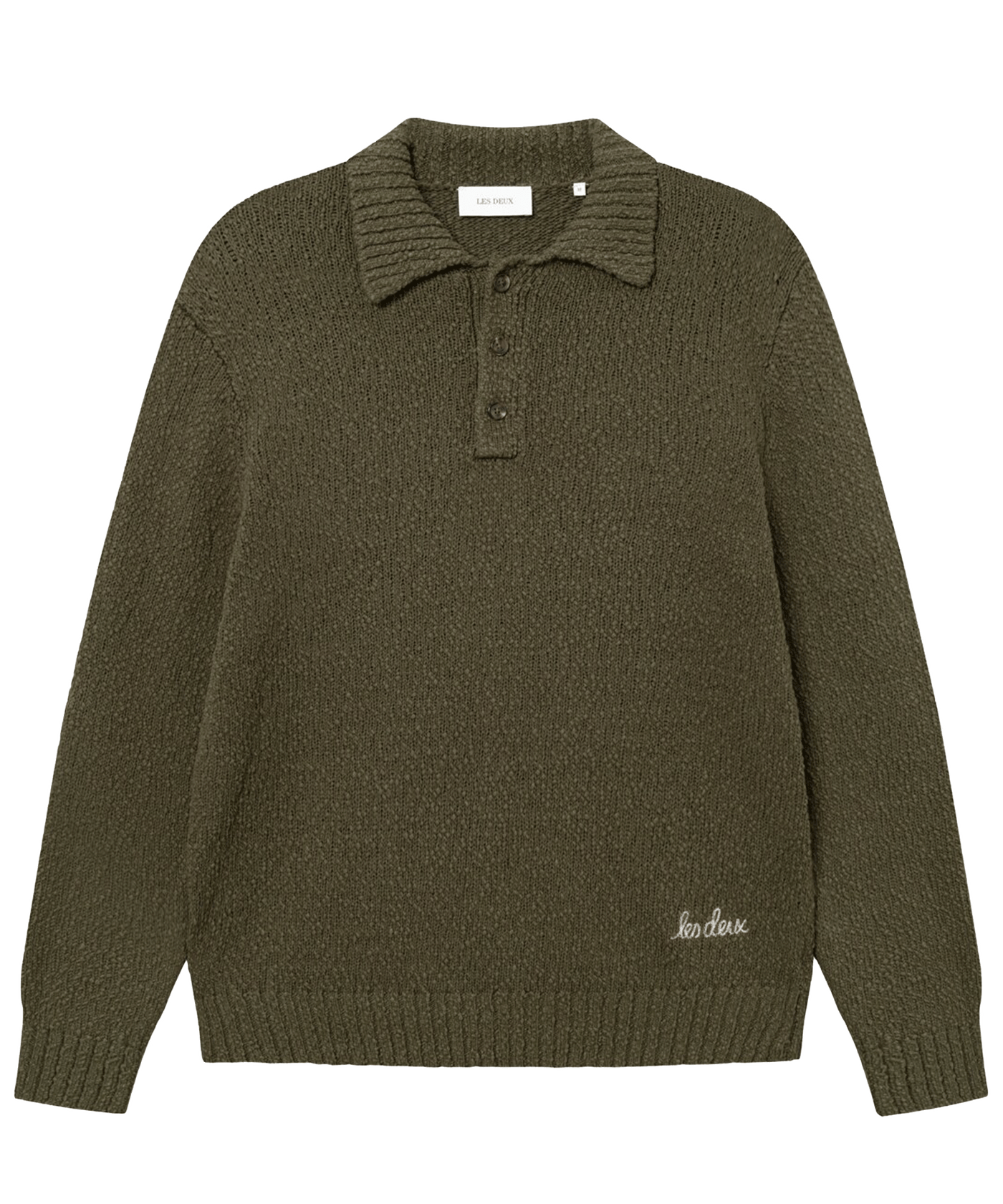 Les Deux - Ldm310133 - Errol Rugby Knit - Olive Night