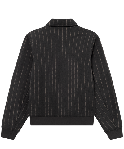 Les Deux - 1001032 - Varsity Pinstripe Wool Jacket - Raven