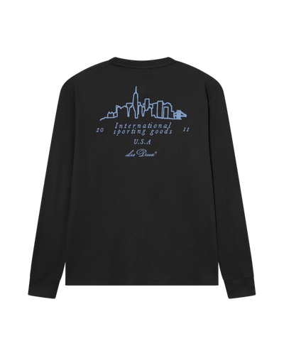 Les Deux - 1001024 - Brady Skyline Waffle L/s T-shirt - Raven