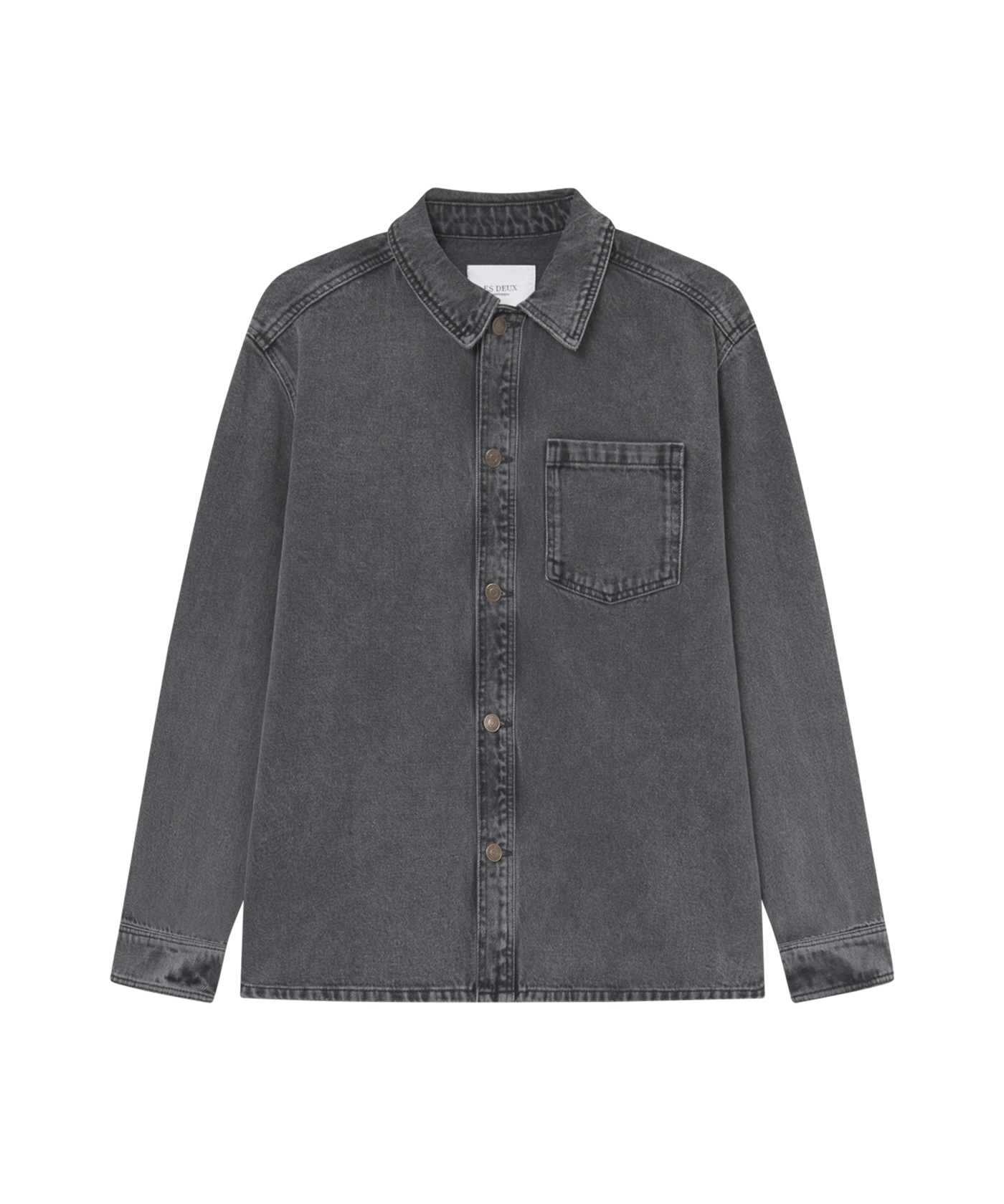 Les Deux - 1000938 - Loan Washed Overshirt - Grey Washed