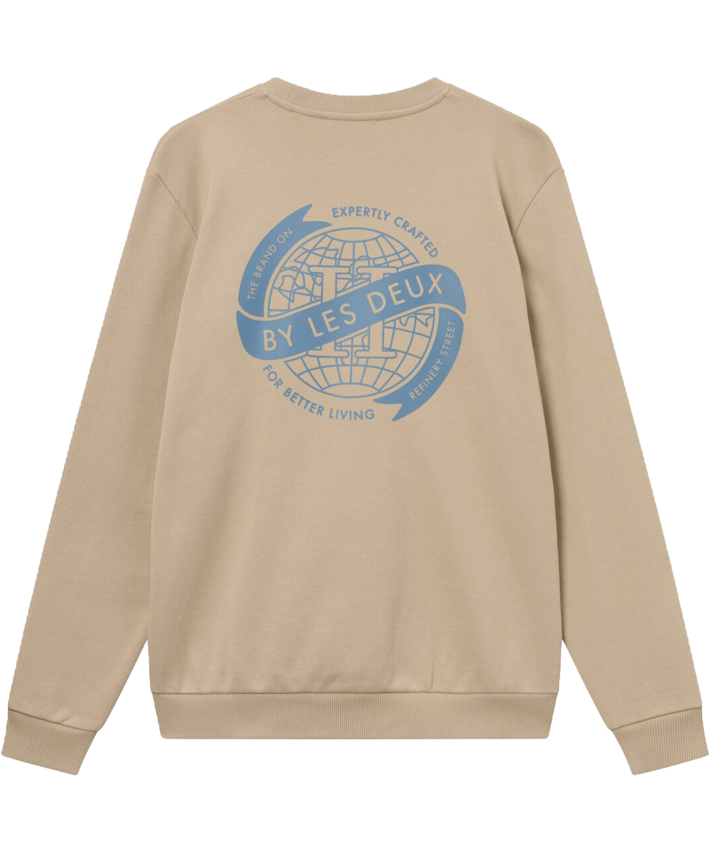 Les Deux - Ldm200150 - Globe Sweatshirt - Lt Desert/washed De