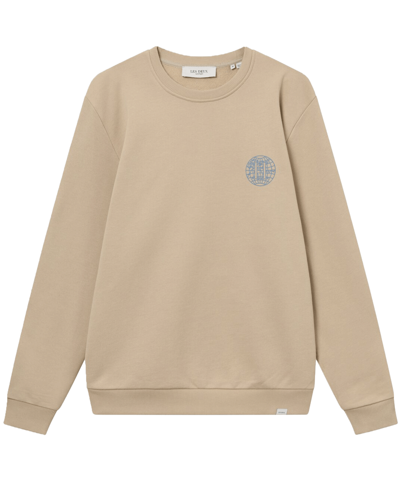Les Deux - Ldm200150 - Globe Sweatshirt - Lt Desert/washed De