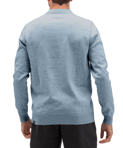 Butcher of Blue - M2416001 - Lt Clifden Polo Ls - 836 Lagoon Blue