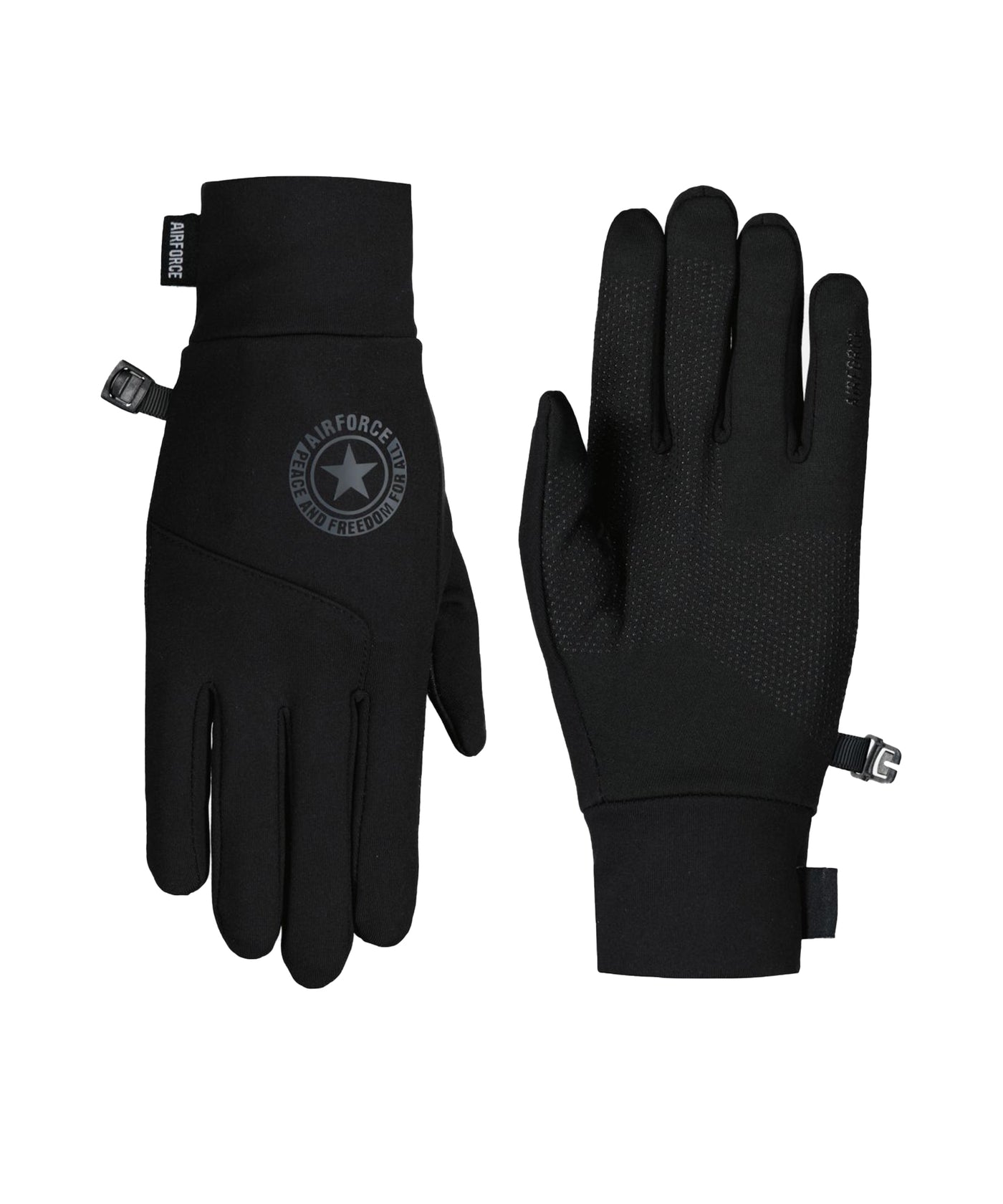 Zwarte fleece en touch-screen handschoenen van het merk Airforce