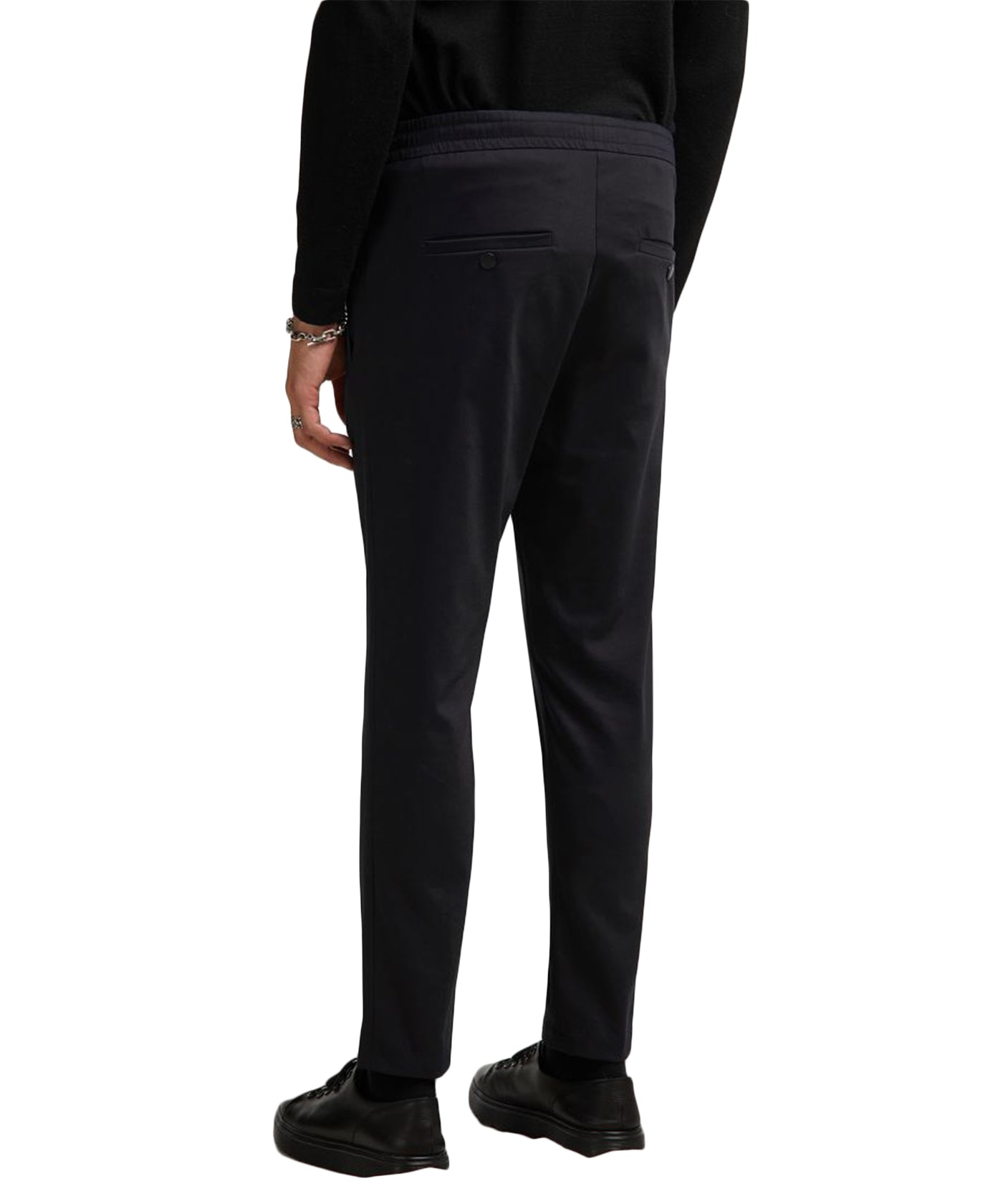 Zwarte sportieve casual pantalon jeger van Drykorn met koord