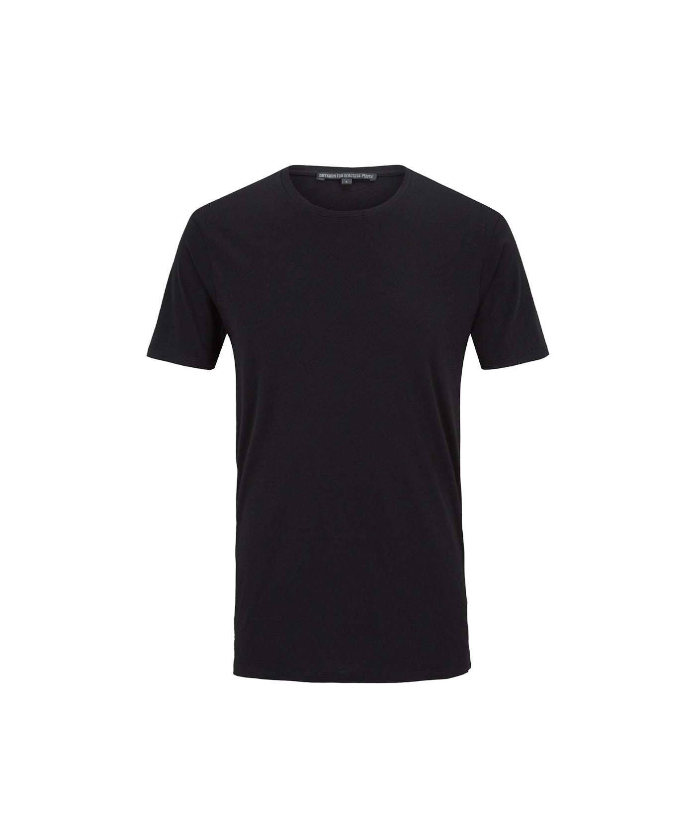 Zwart Drykorn Carlo regular-fit t-shirt met ronde hals en korte mouwen