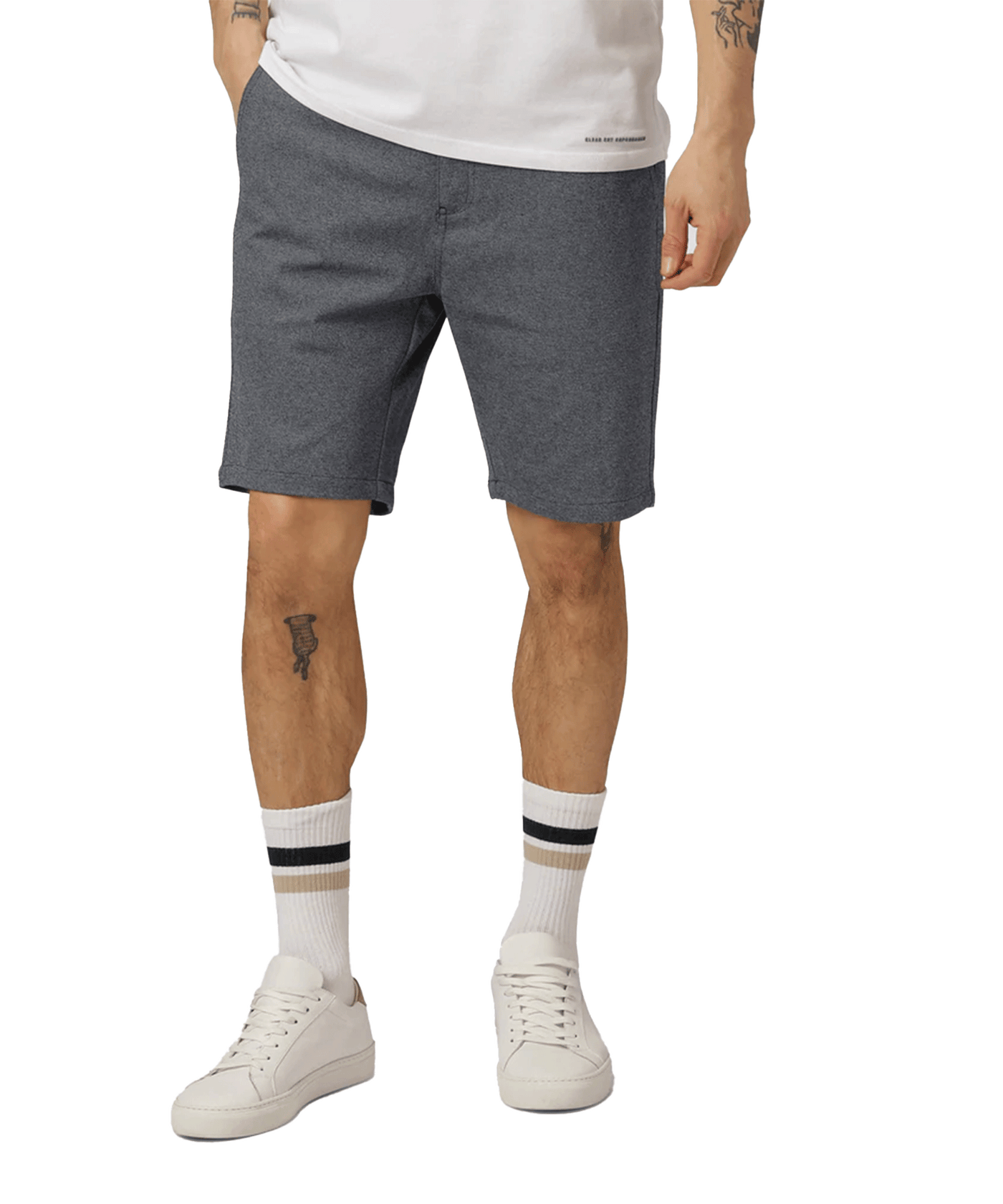 CLEANCUT - Cc1287 - Milano Jersey Shorts - Denim Melange