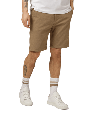 CLEANCUT - Cc1287 - Milano Jersey Shorts - Dark Camel Melange