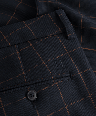 Les Deux - Ldm501042 - Como Check Suit Pants - Darknavy Brown
